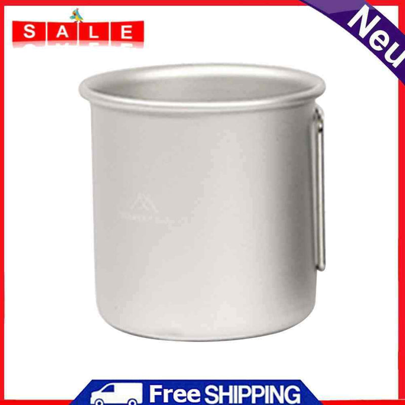 Mountainhiker 300ml Camping Water Cups Foldable Handle Outdoor Tea Mug (Black)