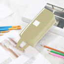 Korean Large Capacity Pencil Case Bags Zipper Solid Stationery Box (Green) Newly