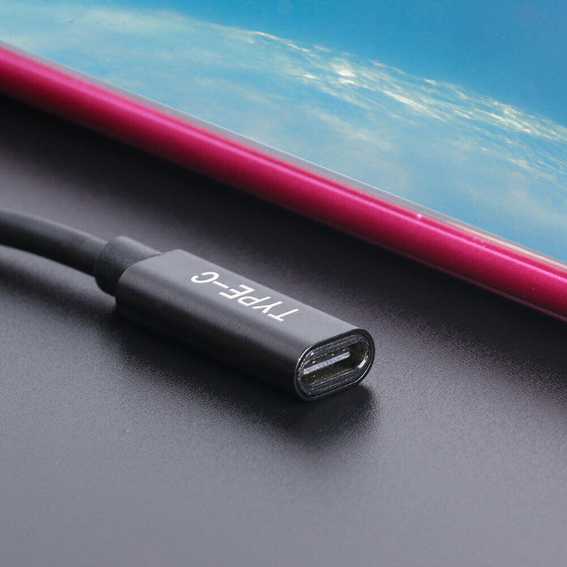 PD USB C Female to Right Angle DC Connector Adapter for Laptop (5.5x1.7mm)