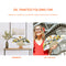Handmade Oil Painting Ginkgo Leaf Folding Fan By Numbers DIY Painted Craft