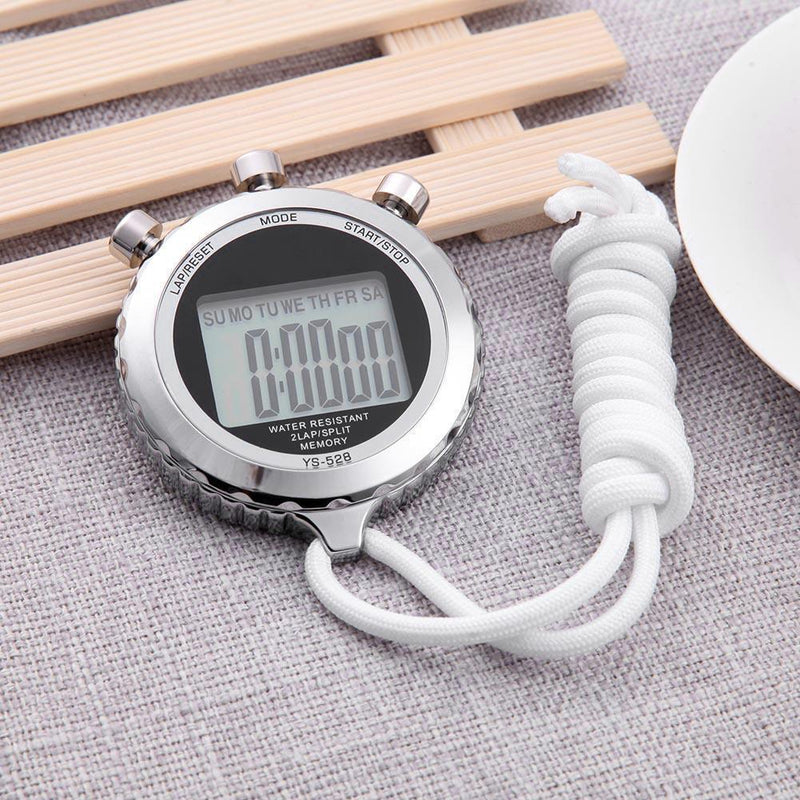 Chronograph Metal Digital Timer Stopwatch Sports Counter Waterproof Stopwat