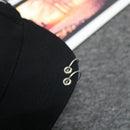 Men Women Hat Ring Hip Hop Curved Strapback Baseball Snapback Cap (Black)