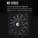 ID-COOLING 12cm Thin Chassis Cooling Fan for PC Case CPU 4 Pin Silent Radiator