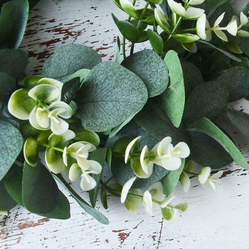 Christmas Olive Leaf Eucalyptus Wreath Leaves Garland Decoration Ornaments M1O8