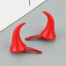Red Horns Ears Hairpin Devil Hair Barrettes Ghost Hat Halloween Hair Clips