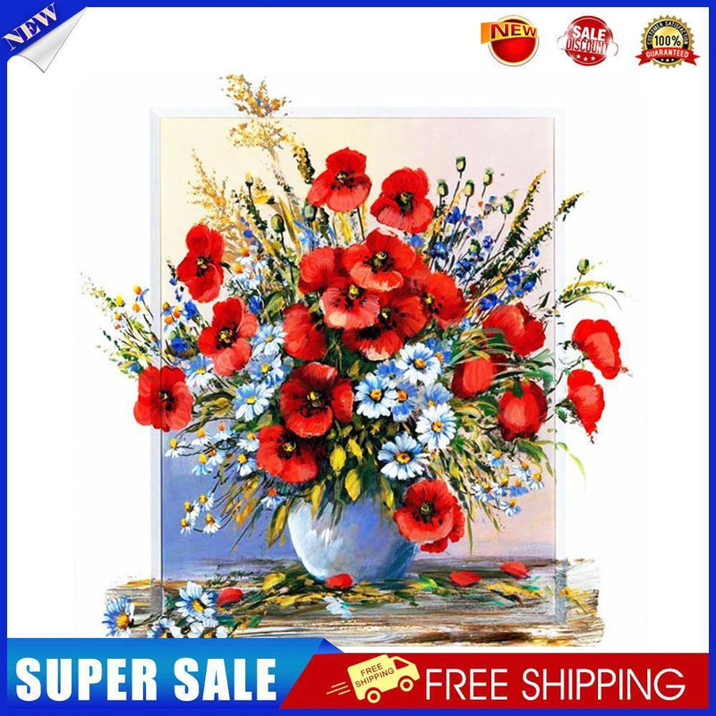 5D DIY Diamond Painting Kits Full Round Drill Oil Paint Flower Decor (X625)