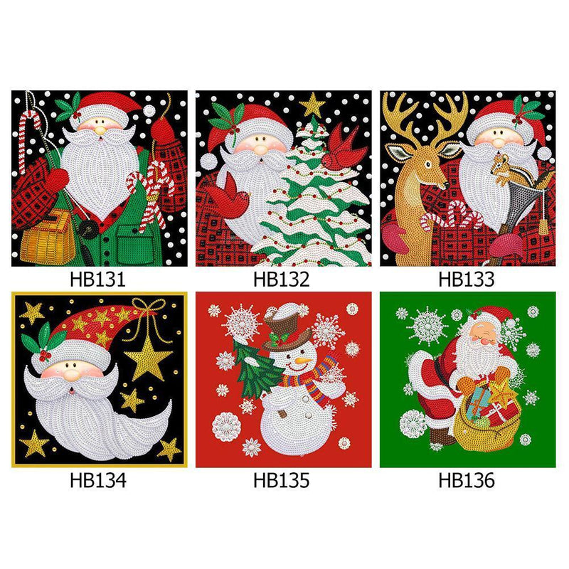 2PCS Diamond Painting Partial Special Drill Christmas Picture of Rhineston