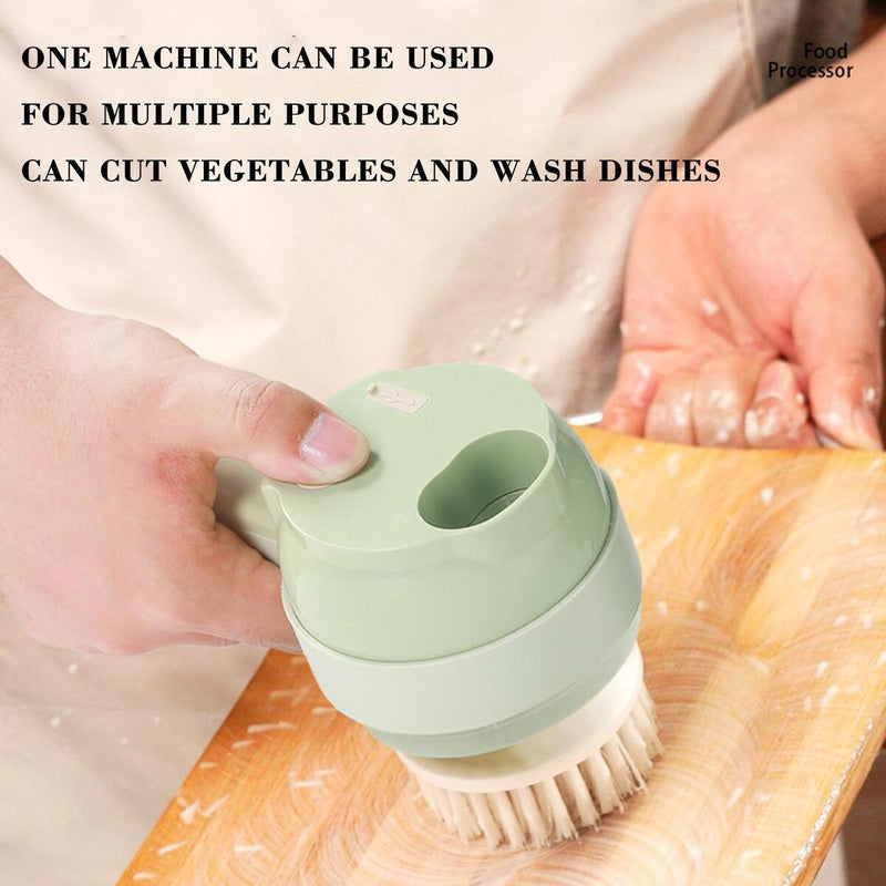 3in1 Handheld Electric Vegetable Cutter Set Durable Crusher Kitchen Tool`