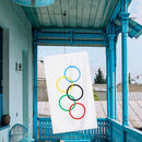 Olympic Decorations Outdoor Banner Olympics Game Flag Polyester Fabric