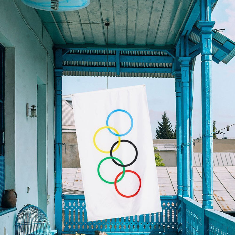 Olympic Decorations Outdoor Banner Olympics Game Flag Polyester Fabric