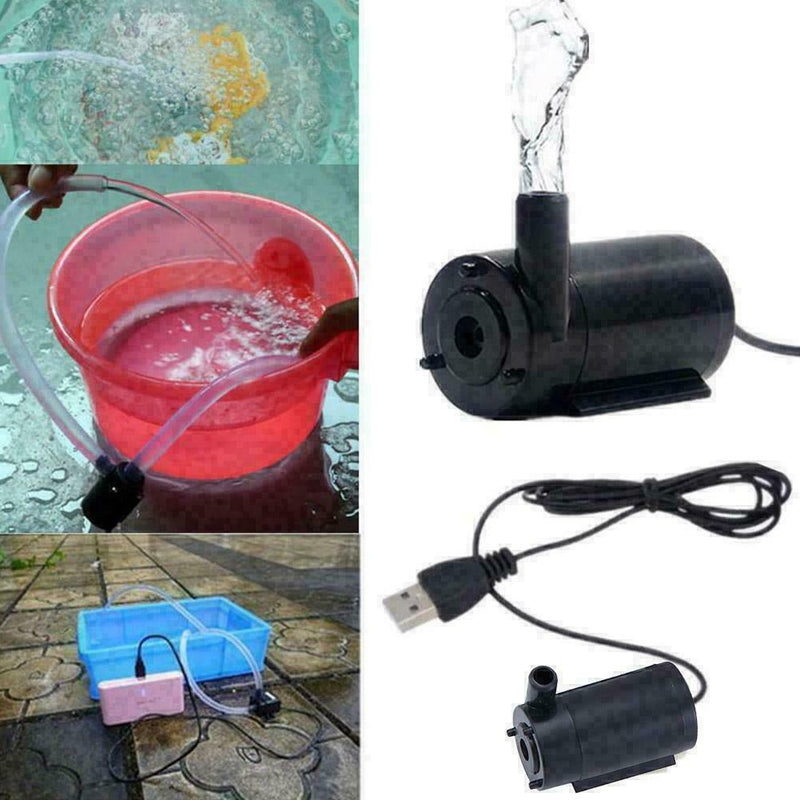 USB Small Water Mini Ultra Mute Submersible Pump 1 H Pump 5V Z0Q Oxygen M G3B9