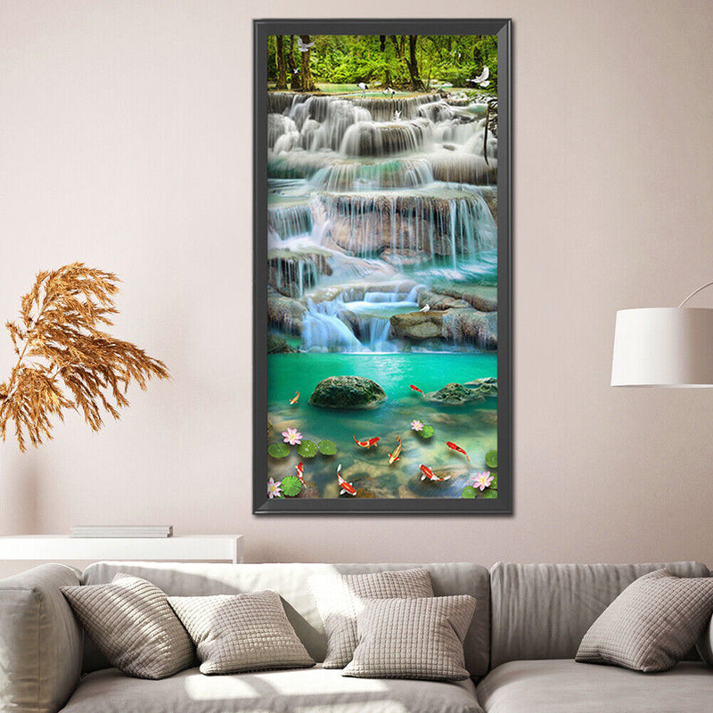 5D Diamond Painting Full Square Drill Waterfall Picture of Rhinestone