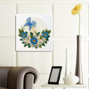 DIY Diamond Painting Kit Blue Flower Butterfly Partial Special Shape Drill