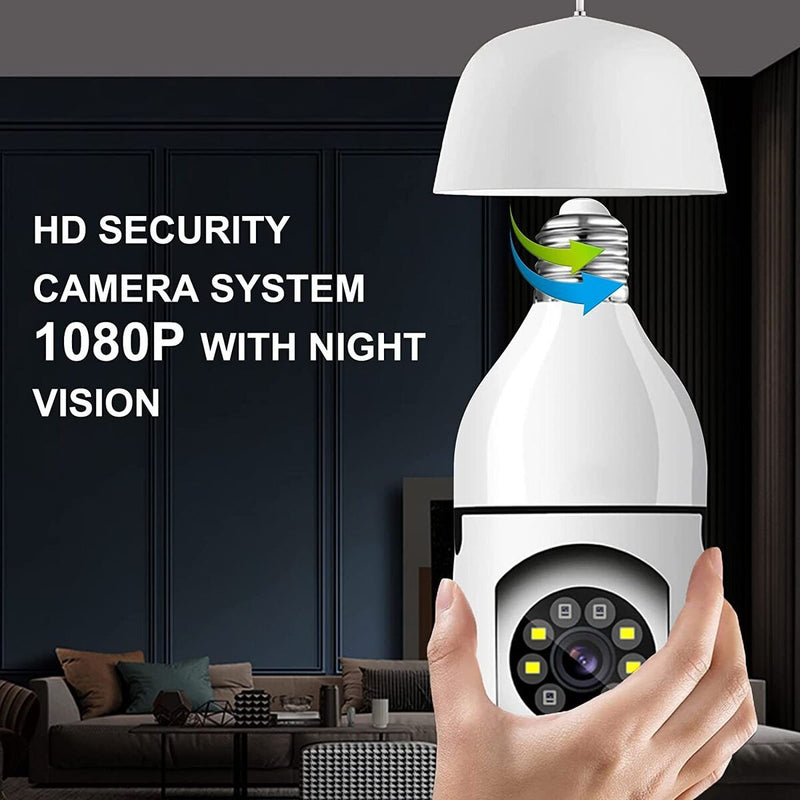 with Two Way Audio Smart Motion Detection 1080P Wireless WiFi Light Bulb Camera