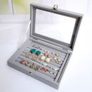 Soft Ring Tray Display Case Velvet Ring Box Jewelry Organizer Storage Box