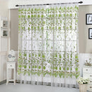 4pcs Peony Curtain Living Room Bedroom Home Door Window Curtain (Pink)