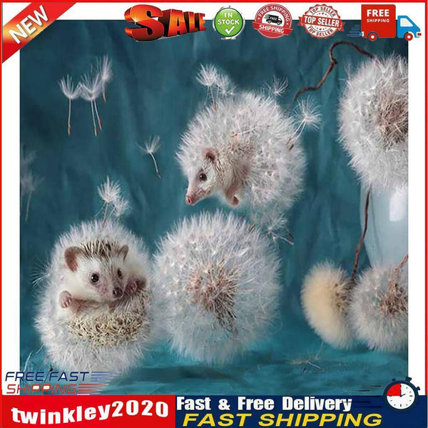 Dandelion Hedgehog 5D Full Drill DIY Diamond Painting Cross Stitch Decor Newly