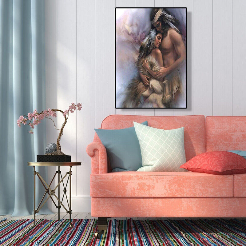 5D DIY Diamond Painting Full Drill Cross Stitch Couple Mosaic Picture Handicraft