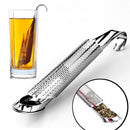 Tobacco Pipe Shape Stainless Steel Tea Strainer Spice Filter Coffee Teaware