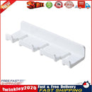 Punching Free Plug Hanger Wall-Mounted Toothbrush Bathroom Holder (White) Newly