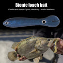 5x 10cm 6g Bionic Loach Fishing Lures Artificial Crankbait Soft Bait (Blue)
