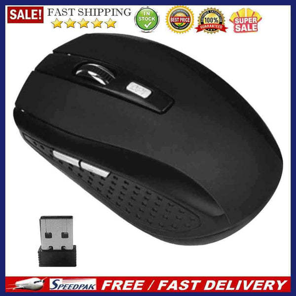 Portable 2.4G Wireless Optical Mouse 6 Buttons USB Receiver 2000DPI Laptop Mice