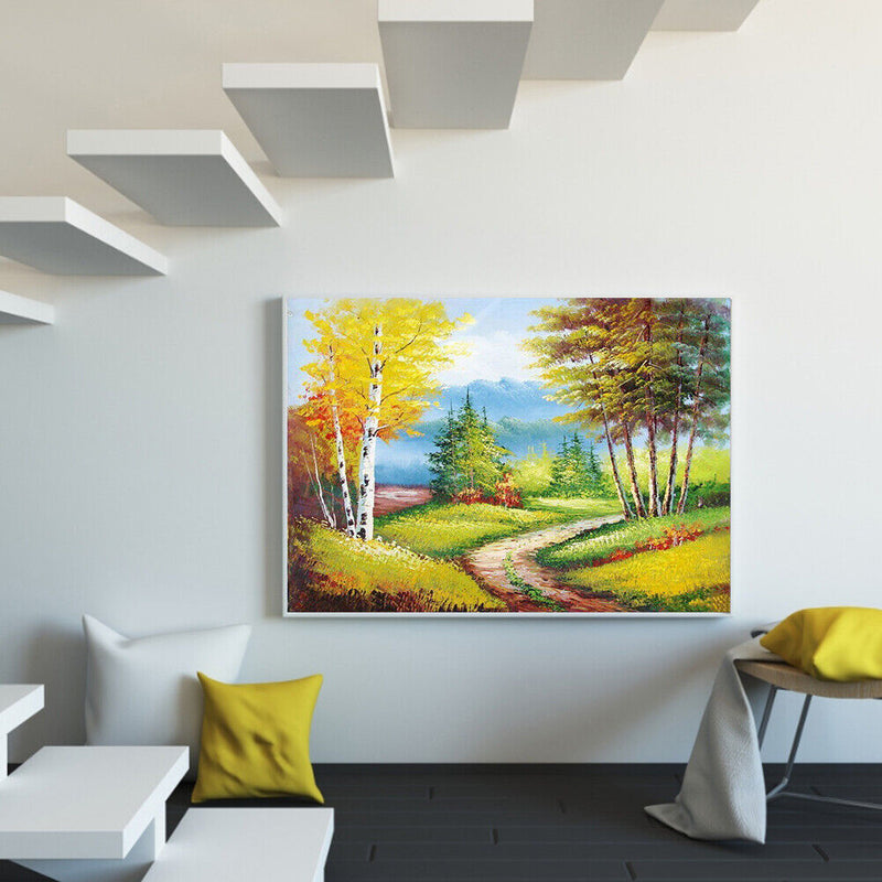 Forest Trail Oil Paint By Numbers DIY Handpainted on Canvas Wall Art Crafts