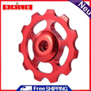 Xintiandi MTB 11T Rear Shifter Wheel Ceramic Coil CNC Road Bike Caster, Red