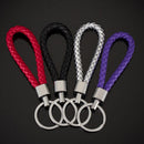 Fashion Gifts Portable Simple PU Leather Keyfob Car Keychain Key Ring