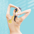 Long Handle Exfoliating Bath Skin Brush Body Scrub Shower Cleaning (Yellow)