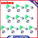 10pcs Fishing Bite Alarms Rod Bells Ring Plastic Iron Fishing Tackle Accessory