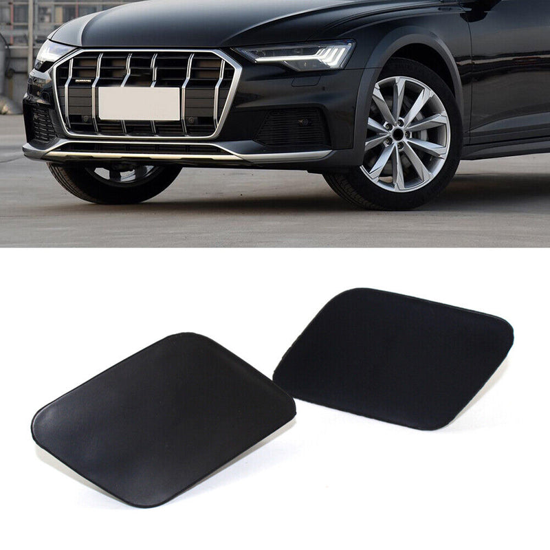 1 Pair Headlamp Headlamp Washer Cover ABS Black Cap Headlamp Auto Accessories