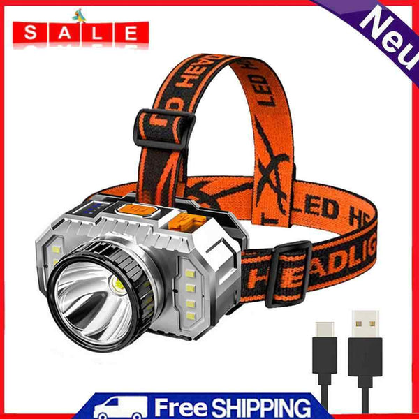 Night Fishing Strong Headlight USB Rechargeable Powerful Fishing Head Flashlight