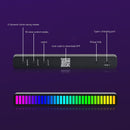 Type-C APP Control RGB 32 LED Voice-Activated Light Bar (Jazz Black x2)