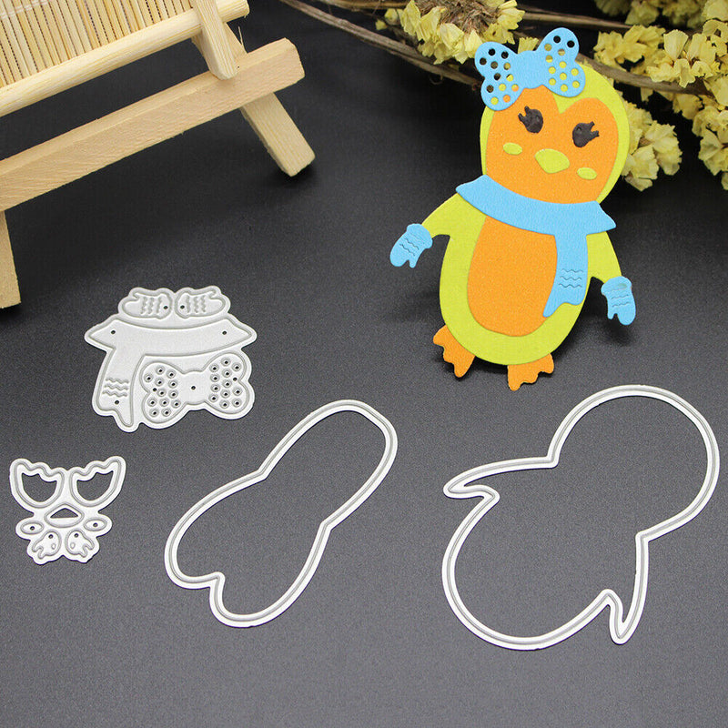 Snowvirtuos Girls Penguin Cutting Stamp Stencil DIY Scrapbooking Paper