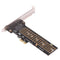 EM2-5106 SSD M.2 to PCI-E 1x Riser Card for M-Key NVME/B-Key SATA Adapter