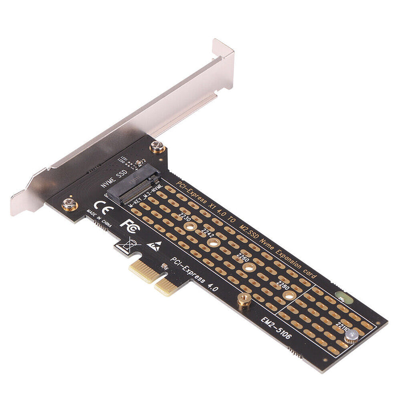 EM2-5106 SSD M.2 to PCI-E 1x Riser Card for M-Key NVME/B-Key SATA Adapter