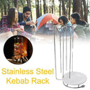 steel kebab rack with thick skewers and incense sticks I2Y5