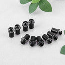 10pcs 5mm/0.20in Motorcycle Windscreen Windshield Bolt Screw Kit (Black)