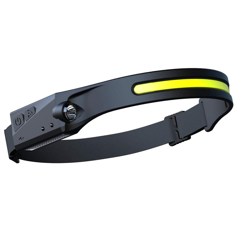 COB LED Headlamp USB Rechargeable Headlight Torch Work Light Bar Head Band Lamp