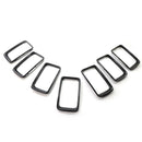7pcs/set Gloss Black ABS Plastic Grill Rings for JEEP Grand Cherokee 2014-2016