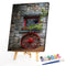 Frameless Oil Paint By Numbers DIY Window Flower Picture Craft Kit for Home