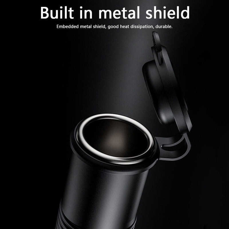 12V 24V Cigarette Lighter Extension Cord Male Plug to Female Socket (0.6m)