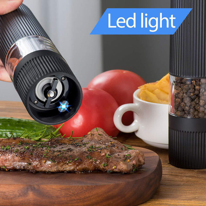 Electric Pepper Mill Automatic Gravity Shaker Salt Grinder Kitchen Tool
