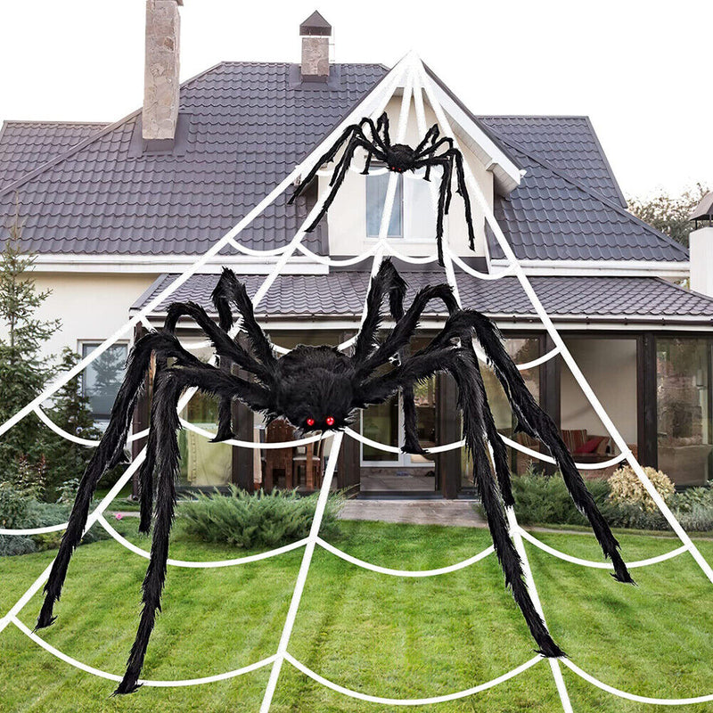 #A 7m Halloween Spider Web Creative Weird Simulated Spider for Horror Themed P