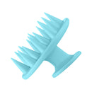 Silicone Shower Hair Wash Comb Brush Head Scalp Massage Brush (Light Blue) Newly