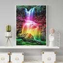 5D DIY Full Drill Diamond Painting Rainbow Waterfall Embroidery Mosaic Decor Kit