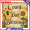 5D DIY Diamond Painting Blessings Full Round Drill Art Letter Picture Home Decor