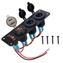 QC3.0 Dual USB Fast Charger Panel 12V Cigarette Lighter LED Voltmeter