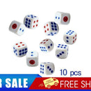 10pcs White Acrylic Round Corner Dice 6 Sided Die Portable Table Games Dice